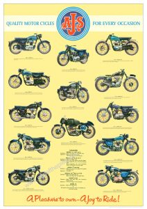 1960 AJS Motorcycle Poster