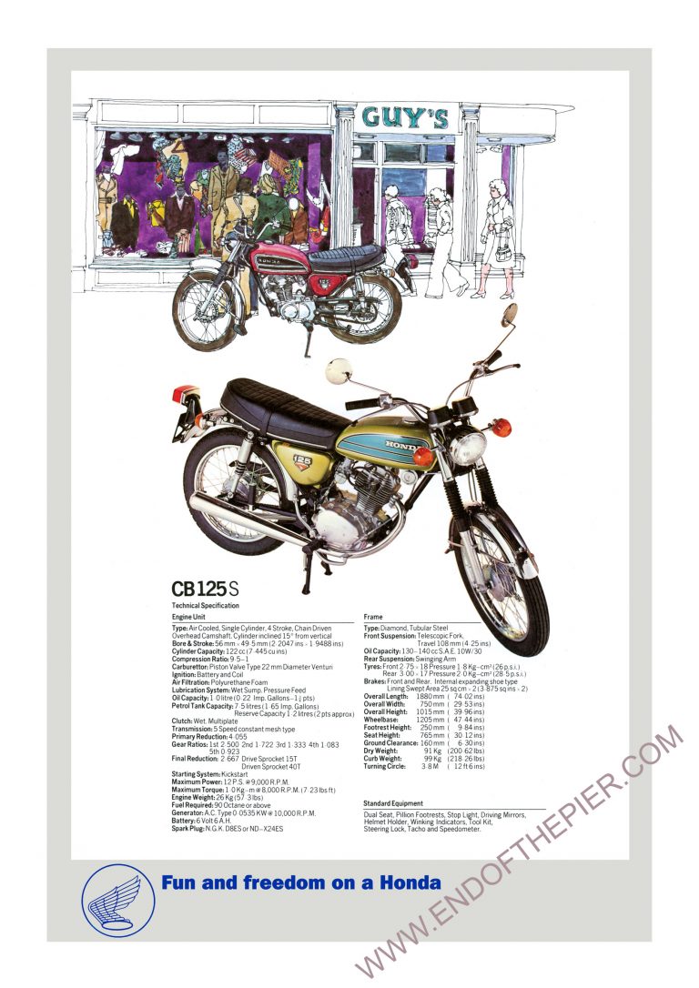 Honda CB125S Poster