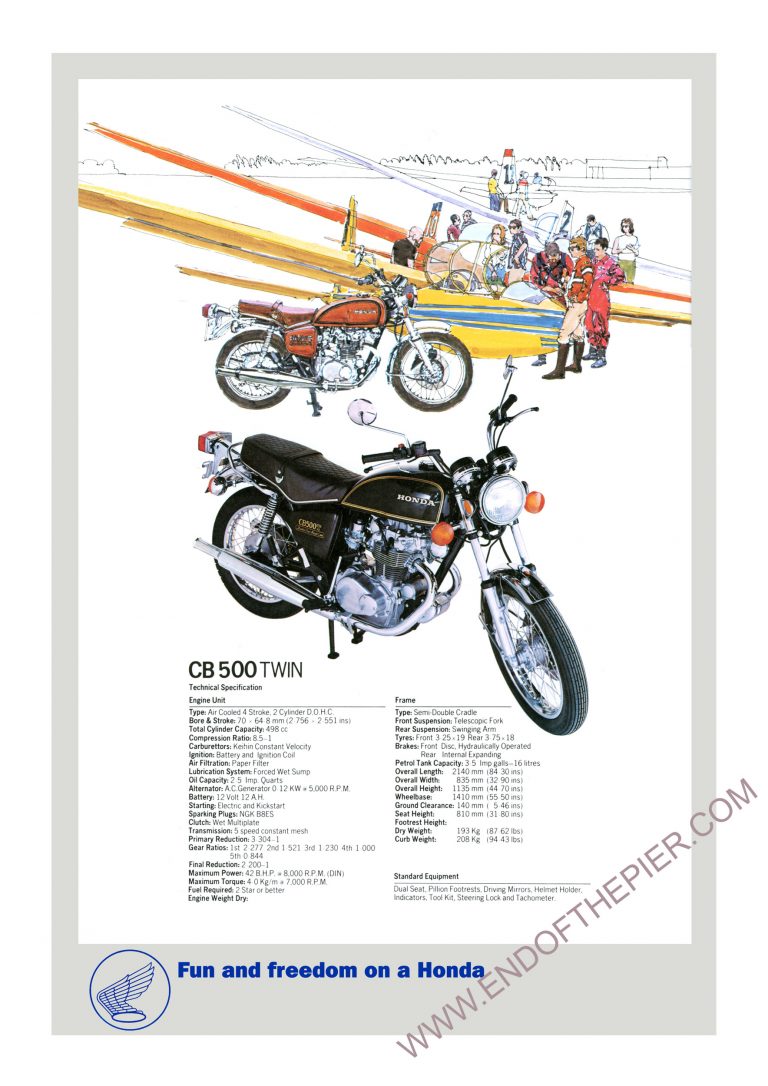 Honda CB500 twin poster