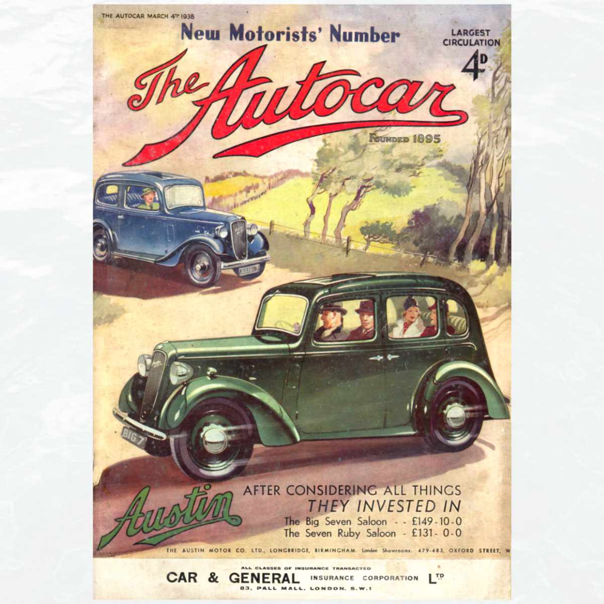Austin Seven Ruby and Big Seven Sixlite March 1938 Autocar